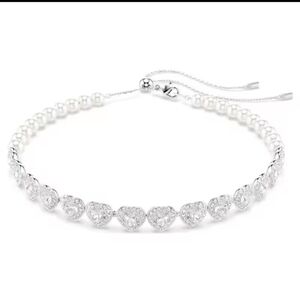 Gorgeous Ariana GRANDE x Pearls And Crystal ❤️s Necklace